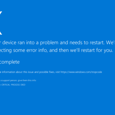 Your Device Ran into a Problem and Needs to Restart - Fixing the error